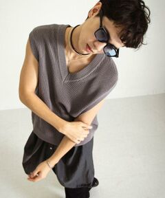 SENSE OF PLACE by URBAN RESEARCH / センスオブプレイス バイ アーバンリサーチ ベスト | アゼアミクロップドニットベスト