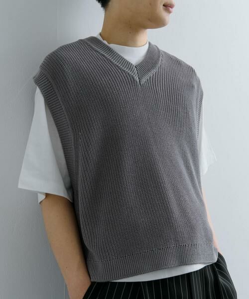 SENSE OF PLACE by URBAN RESEARCH / センスオブプレイス バイ アーバンリサーチ ベスト | アゼアミクロップドニットベスト | 詳細27