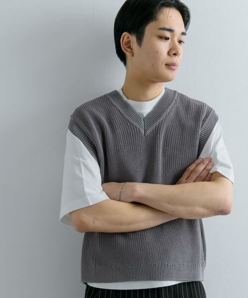 SENSE OF PLACE by URBAN RESEARCH / センスオブプレイス バイ アーバンリサーチ ベスト | アゼアミクロップドニットベスト | 詳細28