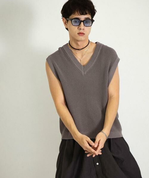 SENSE OF PLACE by URBAN RESEARCH / センスオブプレイス バイ アーバンリサーチ ベスト | アゼアミクロップドニットベスト | 詳細18