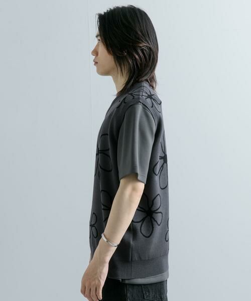 SENSE OF PLACE by URBAN RESEARCH / センスオブプレイス バイ アーバンリサーチ ベスト | ポップアートフラワーニットベスト | 詳細10