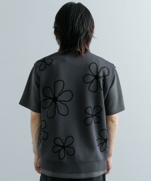 SENSE OF PLACE by URBAN RESEARCH / センスオブプレイス バイ アーバンリサーチ ベスト | ポップアートフラワーニットベスト | 詳細11