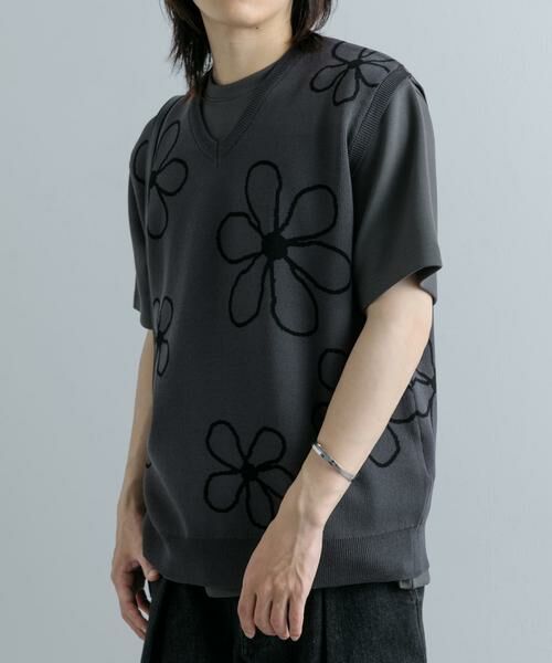 SENSE OF PLACE by URBAN RESEARCH / センスオブプレイス バイ アーバンリサーチ ベスト | ポップアートフラワーニットベスト | 詳細3