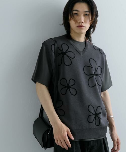 SENSE OF PLACE by URBAN RESEARCH / センスオブプレイス バイ アーバンリサーチ ベスト | ポップアートフラワーニットベスト | 詳細4