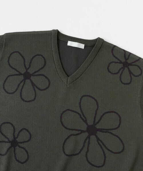 SENSE OF PLACE by URBAN RESEARCH / センスオブプレイス バイ アーバンリサーチ ベスト | ポップアートフラワーニットベスト | 詳細21