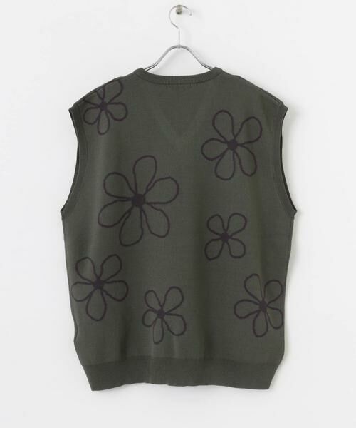 SENSE OF PLACE by URBAN RESEARCH / センスオブプレイス バイ アーバンリサーチ ベスト | ポップアートフラワーニットベスト | 詳細22