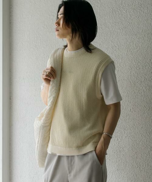 SENSE OF PLACE by URBAN RESEARCH / センスオブプレイス バイ アーバンリサーチ ベスト | シアーメッシュニットベスト | 詳細3