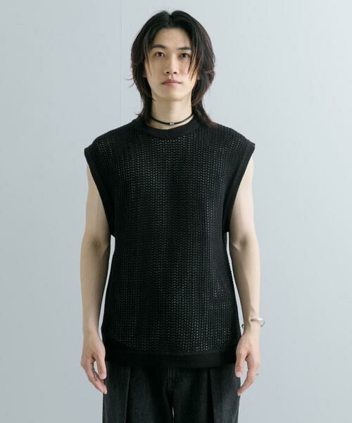 SENSE OF PLACE by URBAN RESEARCH / センスオブプレイス バイ アーバンリサーチ ベスト | シアーメッシュニットベスト | 詳細19