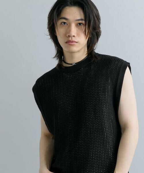 SENSE OF PLACE by URBAN RESEARCH / センスオブプレイス バイ アーバンリサーチ ベスト | シアーメッシュニットベスト | 詳細11