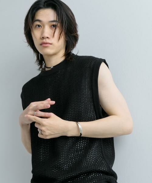 SENSE OF PLACE by URBAN RESEARCH / センスオブプレイス バイ アーバンリサーチ ベスト | シアーメッシュニットベスト | 詳細12