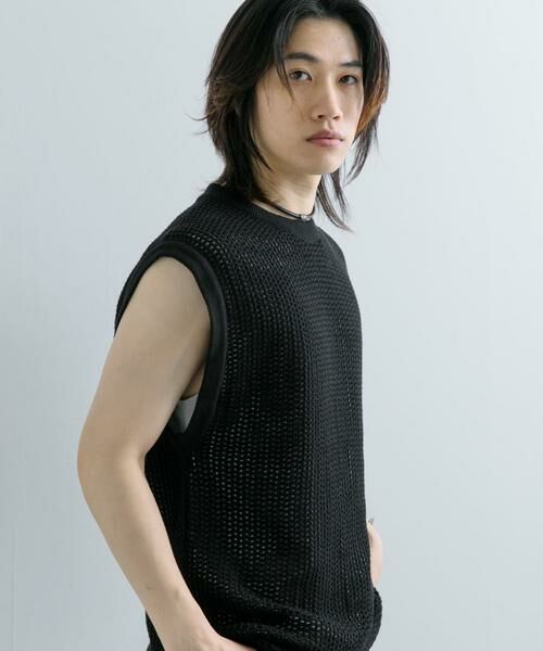 SENSE OF PLACE by URBAN RESEARCH / センスオブプレイス バイ アーバンリサーチ ベスト | シアーメッシュニットベスト | 詳細13