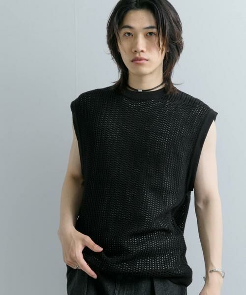 SENSE OF PLACE by URBAN RESEARCH / センスオブプレイス バイ アーバンリサーチ ベスト | シアーメッシュニットベスト | 詳細14