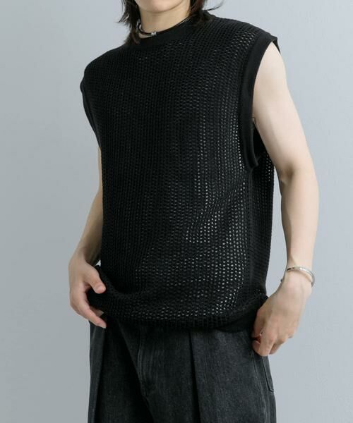 SENSE OF PLACE by URBAN RESEARCH / センスオブプレイス バイ アーバンリサーチ ベスト | シアーメッシュニットベスト | 詳細15