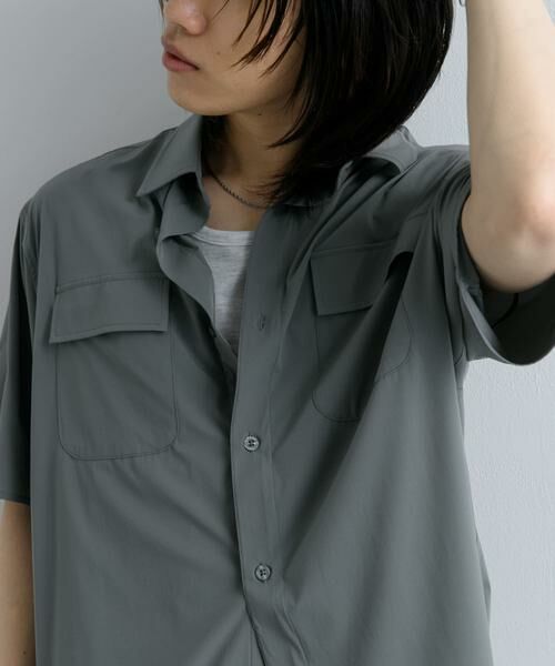 SENSE OF PLACE by URBAN RESEARCH / センスオブプレイス バイ アーバンリサーチ シャツ・ブラウス | 『UR TECH MoLight』 Wポケットシャツ(5分袖) | 詳細1