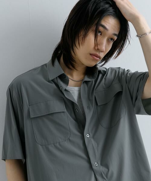 SENSE OF PLACE by URBAN RESEARCH / センスオブプレイス バイ アーバンリサーチ シャツ・ブラウス | 『UR TECH MoLight』 Wポケットシャツ(5分袖) | 詳細2
