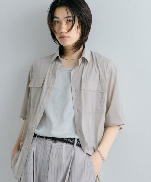SENSE OF PLACE by URBAN RESEARCH / センスオブプレイス バイ アーバンリサーチ シャツ・ブラウス | 『UR TECH MoLight』 Wポケットシャツ(5分袖) | 詳細24