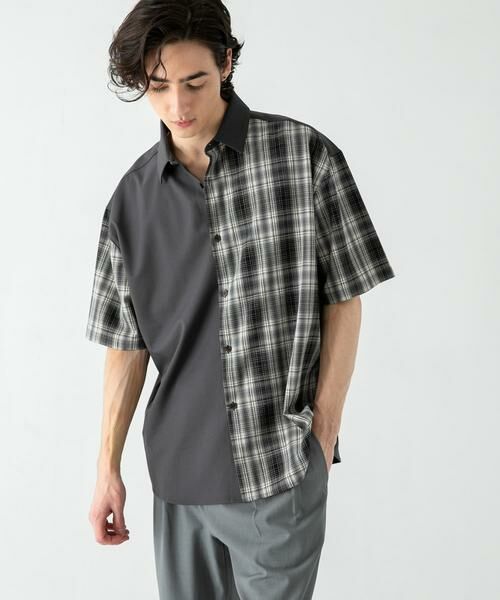 SENSE OF PLACE by URBAN RESEARCH / センスオブプレイス バイ アーバンリサーチ シャツ・ブラウス | チェックブロックドルーズシャツ(5分袖) | 詳細2