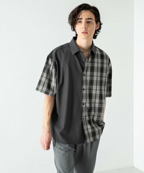 SENSE OF PLACE by URBAN RESEARCH / センスオブプレイス バイ アーバンリサーチ シャツ・ブラウス | チェックブロックドルーズシャツ(5分袖) | 詳細3