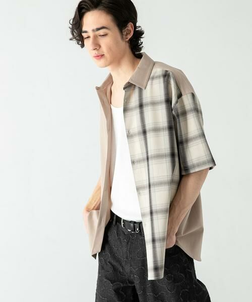 SENSE OF PLACE by URBAN RESEARCH / センスオブプレイス バイ アーバンリサーチ シャツ・ブラウス | チェックブロックドルーズシャツ(5分袖) | 詳細10