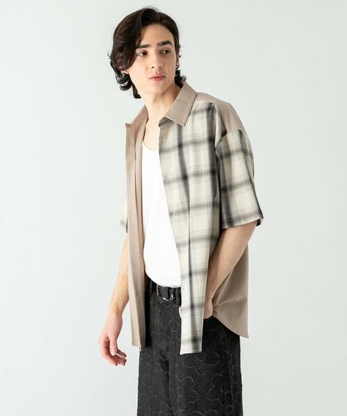 SENSE OF PLACE by URBAN RESEARCH / センスオブプレイス バイ アーバンリサーチ シャツ・ブラウス | チェックブロックドルーズシャツ(5分袖) | 詳細11