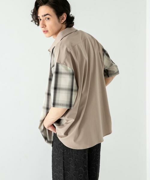 SENSE OF PLACE by URBAN RESEARCH / センスオブプレイス バイ アーバンリサーチ シャツ・ブラウス | チェックブロックドルーズシャツ(5分袖) | 詳細12