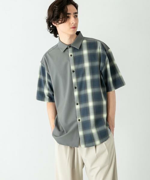 SENSE OF PLACE by URBAN RESEARCH / センスオブプレイス バイ アーバンリサーチ シャツ・ブラウス | チェックブロックドルーズシャツ(5分袖) | 詳細17