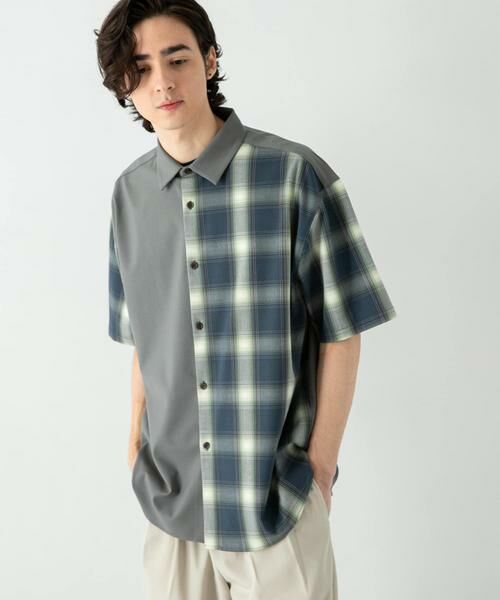 SENSE OF PLACE by URBAN RESEARCH / センスオブプレイス バイ アーバンリサーチ シャツ・ブラウス | チェックブロックドルーズシャツ(5分袖) | 詳細18