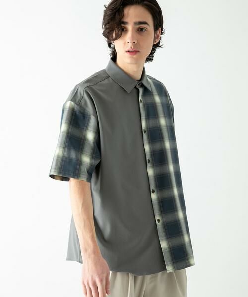 SENSE OF PLACE by URBAN RESEARCH / センスオブプレイス バイ アーバンリサーチ シャツ・ブラウス | チェックブロックドルーズシャツ(5分袖) | 詳細19