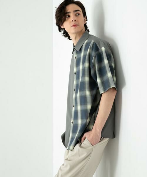 SENSE OF PLACE by URBAN RESEARCH / センスオブプレイス バイ アーバンリサーチ シャツ・ブラウス | チェックブロックドルーズシャツ(5分袖) | 詳細20