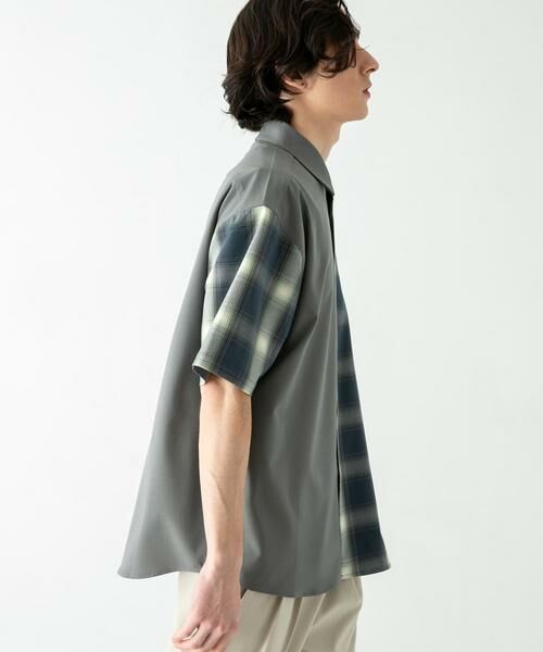 SENSE OF PLACE by URBAN RESEARCH / センスオブプレイス バイ アーバンリサーチ シャツ・ブラウス | チェックブロックドルーズシャツ(5分袖) | 詳細21