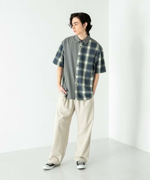 SENSE OF PLACE by URBAN RESEARCH / センスオブプレイス バイ アーバンリサーチ シャツ・ブラウス | チェックブロックドルーズシャツ(5分袖) | 詳細23