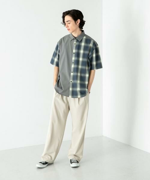 SENSE OF PLACE by URBAN RESEARCH / センスオブプレイス バイ アーバンリサーチ シャツ・ブラウス | チェックブロックドルーズシャツ(5分袖) | 詳細24