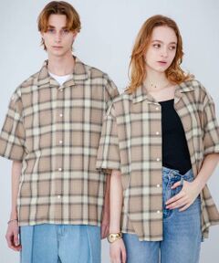 SENSE OF PLACE by URBAN RESEARCH / センスオブプレイス バイ アーバンリサーチ シャツ・ブラウス | 『Sサイズあり』『ユニセックス』オンブレチェックオープンカラーシャツ