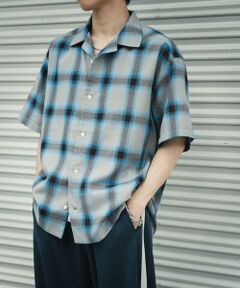 SENSE OF PLACE by URBAN RESEARCH / センスオブプレイス バイ アーバンリサーチ シャツ・ブラウス | 『Sサイズあり』『ユニセックス』オンブレチェックオープンカラーシャツ