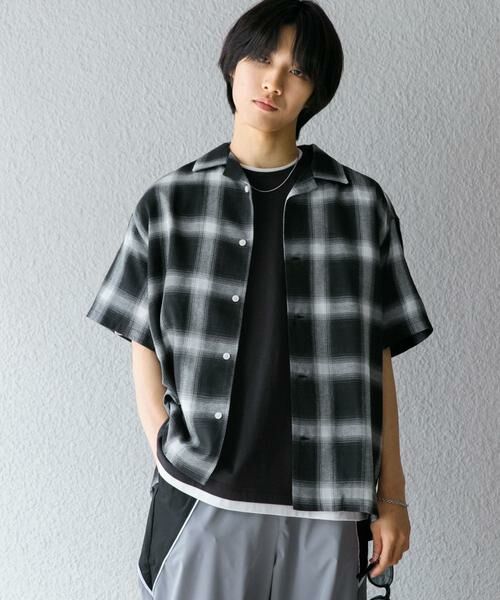 SENSE OF PLACE by URBAN RESEARCH / センスオブプレイス バイ アーバンリサーチ シャツ・ブラウス | 『Sサイズあり』『ユニセックス』オンブレチェックオープンカラーシャツ | 詳細2