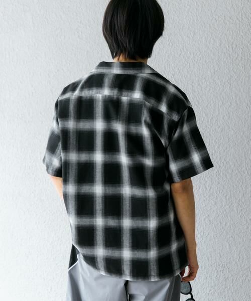 SENSE OF PLACE by URBAN RESEARCH / センスオブプレイス バイ アーバンリサーチ シャツ・ブラウス | 『Sサイズあり』『ユニセックス』オンブレチェックオープンカラーシャツ | 詳細3