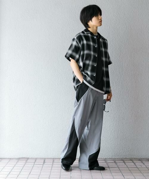 SENSE OF PLACE by URBAN RESEARCH / センスオブプレイス バイ アーバンリサーチ シャツ・ブラウス | 『Sサイズあり』『ユニセックス』オンブレチェックオープンカラーシャツ | 詳細4