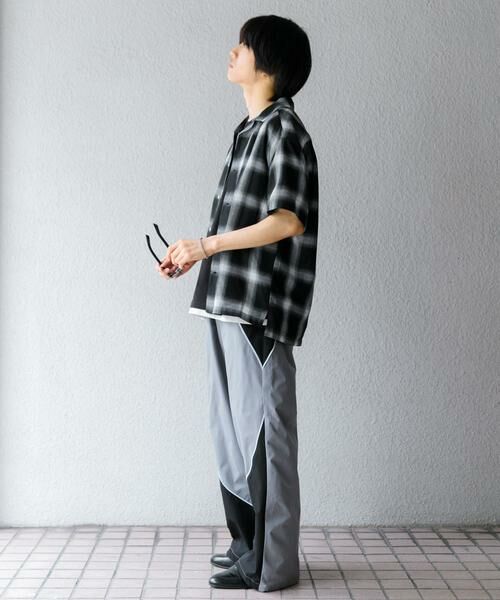 SENSE OF PLACE by URBAN RESEARCH / センスオブプレイス バイ アーバンリサーチ シャツ・ブラウス | 『Sサイズあり』『ユニセックス』オンブレチェックオープンカラーシャツ | 詳細5