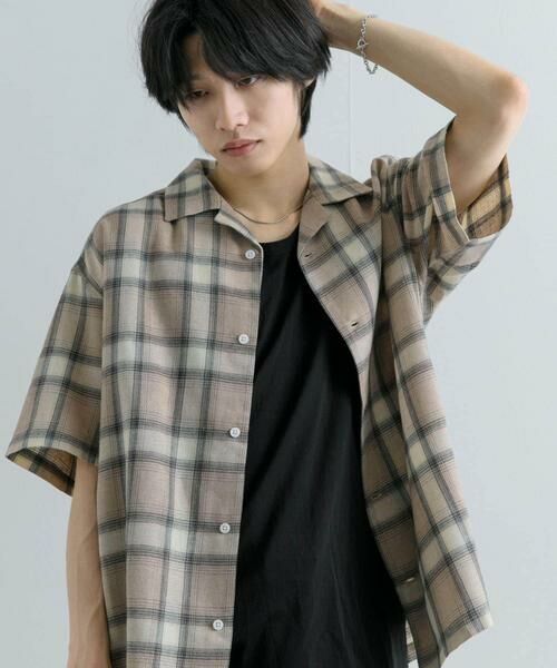 SENSE OF PLACE by URBAN RESEARCH / センスオブプレイス バイ アーバンリサーチ シャツ・ブラウス | 『Sサイズあり』『ユニセックス』オンブレチェックオープンカラーシャツ | 詳細19
