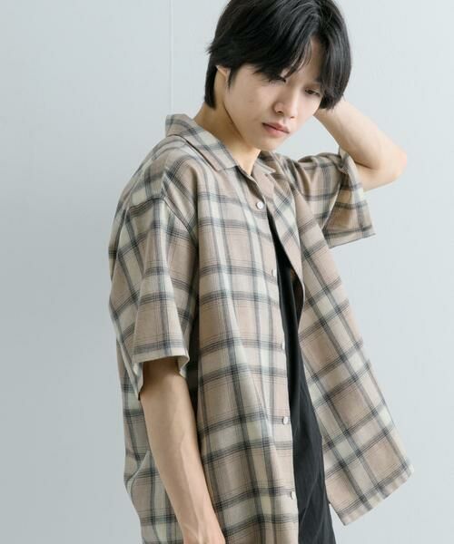 SENSE OF PLACE by URBAN RESEARCH / センスオブプレイス バイ アーバンリサーチ シャツ・ブラウス | 『Sサイズあり』『ユニセックス』オンブレチェックオープンカラーシャツ | 詳細20