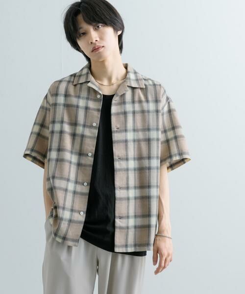 SENSE OF PLACE by URBAN RESEARCH / センスオブプレイス バイ アーバンリサーチ シャツ・ブラウス | 『Sサイズあり』『ユニセックス』オンブレチェックオープンカラーシャツ | 詳細22