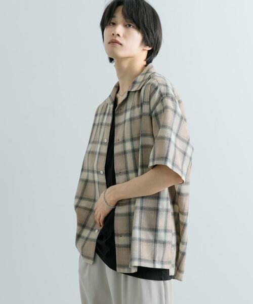 SENSE OF PLACE by URBAN RESEARCH / センスオブプレイス バイ アーバンリサーチ シャツ・ブラウス | 『Sサイズあり』『ユニセックス』オンブレチェックオープンカラーシャツ | 詳細24