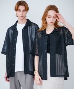 SENSE OF PLACE by URBAN RESEARCH / センスオブプレイス バイ アーバンリサーチ シャツ・ブラウス | 『ユニセックス』『洗濯可』アソートレースオープンカラーシャツ(5分袖)