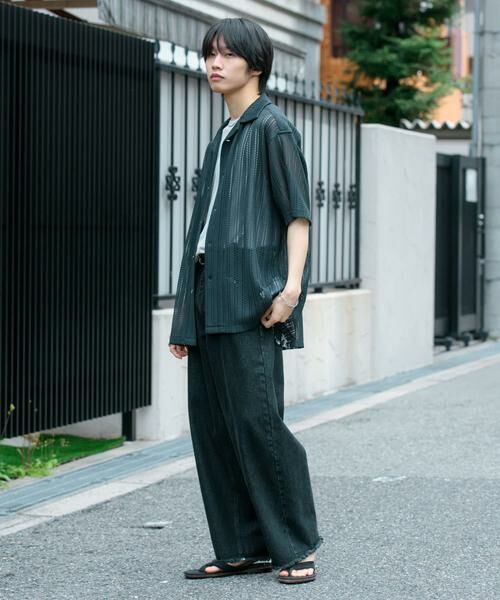 SENSE OF PLACE by URBAN RESEARCH / センスオブプレイス バイ アーバンリサーチ シャツ・ブラウス | 『ユニセックス』『洗濯可』アソートレースオープンカラーシャツ(5分袖) | 詳細14