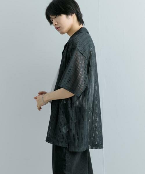 SENSE OF PLACE by URBAN RESEARCH / センスオブプレイス バイ アーバンリサーチ シャツ・ブラウス | 『ユニセックス』『洗濯可』アソートレースオープンカラーシャツ(5分袖) | 詳細17