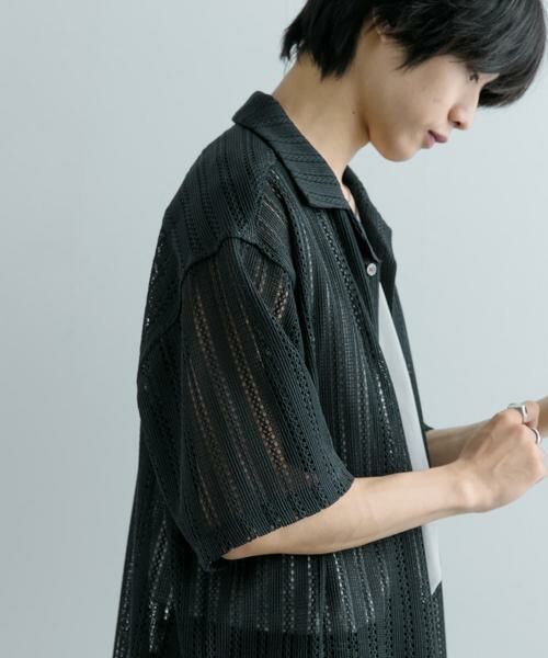 SENSE OF PLACE by URBAN RESEARCH / センスオブプレイス バイ アーバンリサーチ シャツ・ブラウス | 『ユニセックス』『洗濯可』アソートレースオープンカラーシャツ(5分袖) | 詳細18