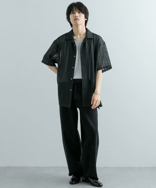 SENSE OF PLACE by URBAN RESEARCH / センスオブプレイス バイ アーバンリサーチ シャツ・ブラウス | 『ユニセックス』『洗濯可』アソートレースオープンカラーシャツ(5分袖) | 詳細22