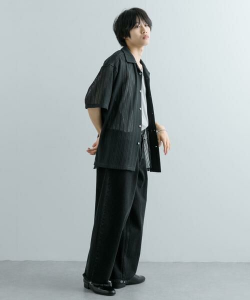 SENSE OF PLACE by URBAN RESEARCH / センスオブプレイス バイ アーバンリサーチ シャツ・ブラウス | 『ユニセックス』『洗濯可』アソートレースオープンカラーシャツ(5分袖) | 詳細23