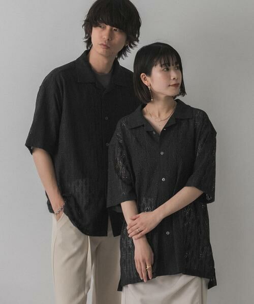 SENSE OF PLACE by URBAN RESEARCH / センスオブプレイス バイ アーバンリサーチ シャツ・ブラウス | 『ユニセックス』『洗濯可』アソートレースオープンカラーシャツ(5分袖) | 詳細29