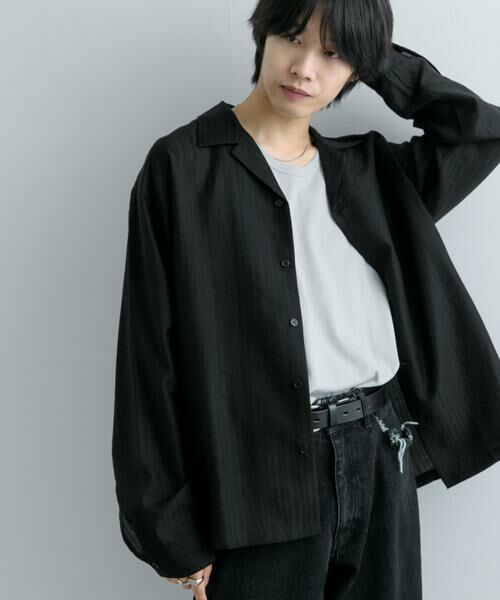 SENSE OF PLACE by URBAN RESEARCH / センスオブプレイス バイ アーバンリサーチ シャツ・ブラウス | シアーストライプオープンカラーシャツ | 詳細13